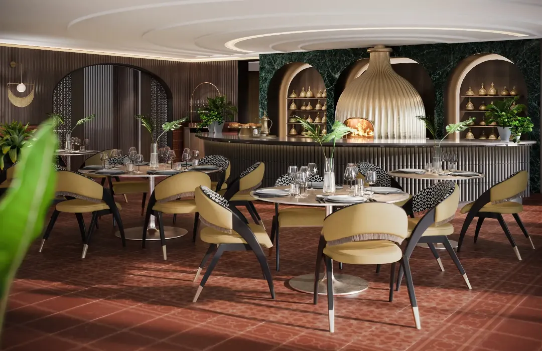 Restaurant Beit El Ezz servant une cuisine libanaise au Giza Palace.