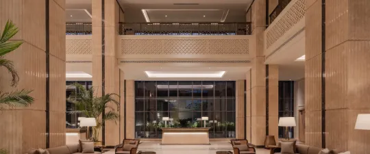 Lobby area with seating at the Giza Palace Hotel & Spa