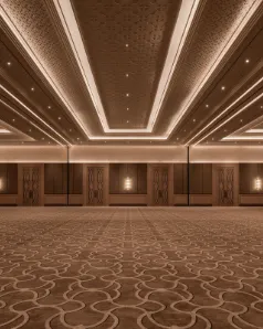 Decorated luxury banquet hall at The Giza Palace